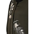 Front Open cuff sleeves  Embroidery Abaya - Olive Green Front Open cuff sleeves  Embroidery Abaya - Olive Green